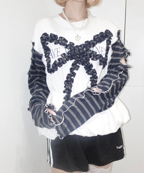 【RE;CIRCLE】 RE Mellow L/S Ribbon Top  / 250529-013