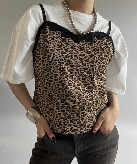 【USED】Leopard Patterned Camisole Top /240907-021