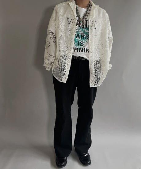 【RE;CIRCLE】 RE Men's Crochet Lace Shirt / 220915-006