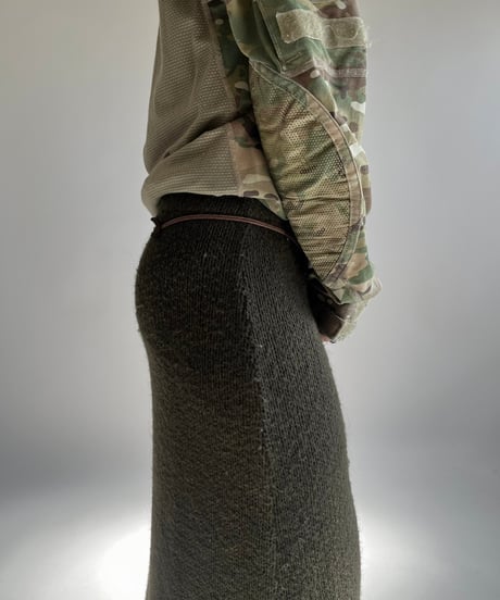 【USED】 Fringe Knit Long Skirt /250111-010