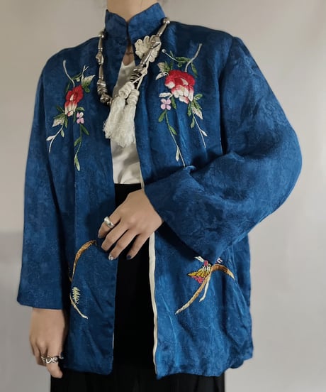 【USED】 Embroidery Jacket Blue / 230102-029