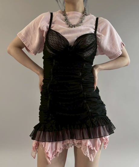 【USED】 Dot Pattern Frill Design Camisole Top/ 260307-031