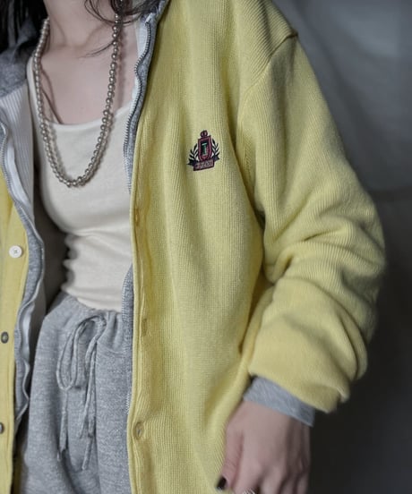 【USED】 LACOSTE Acrylic Knit Cardigan  ⑮ / 220111-030
