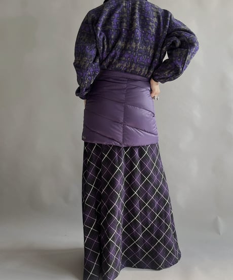 【USED 】Made in USA Check Patterned Long Skirt/ 231216-007