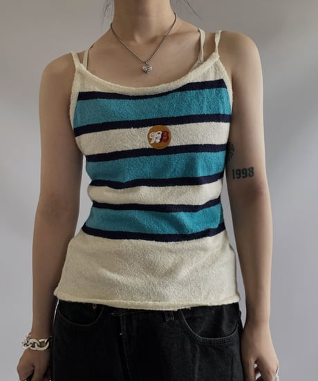 【USED】 Strip Camisole Top / 230819-035