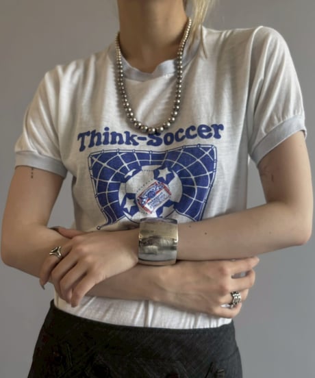 【USED】 ThinkーSoccer Ringer T-Shirt / 260523-013