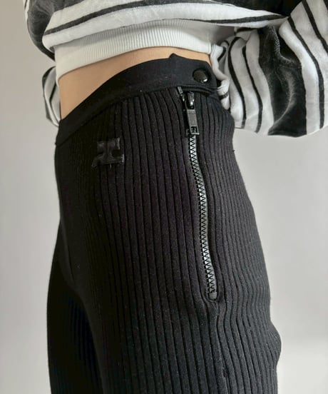 【USED】 Courreges Rib Knit Pants / 260124-007