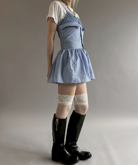 【RE;CIRCLE】  RE Stripe Shirt Mini One-Piece / 260611-004