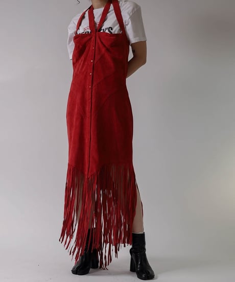 【USED】 Suede Fringe Dress/ 220324-017