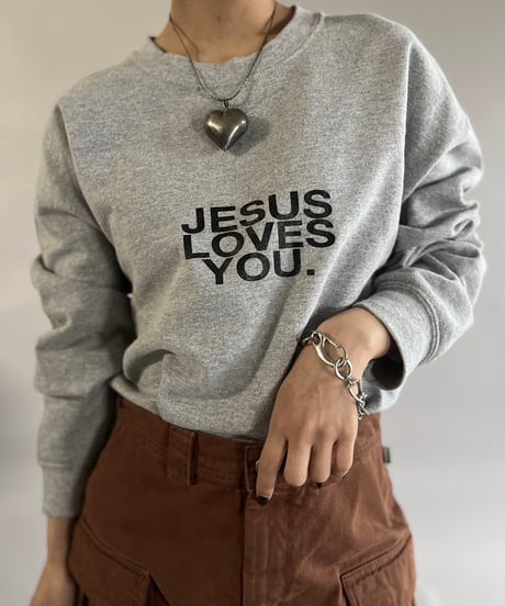 【USED】 JESUS LOVES YOU L/S Sweat Top /241109-017