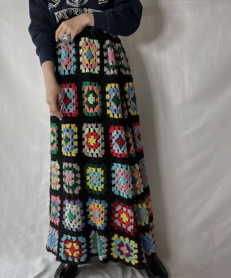 【RE;CIRCLE】 RE Granny Knit Long Skirt⑥/211014-026