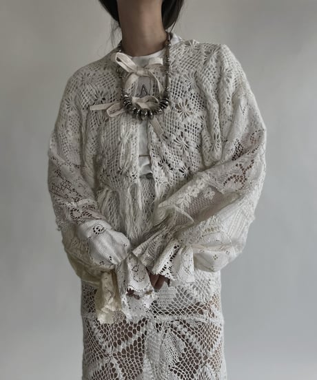 【RE;CIRCLE】 RE Crochet Lace Patchwork Bolero / 220526-023