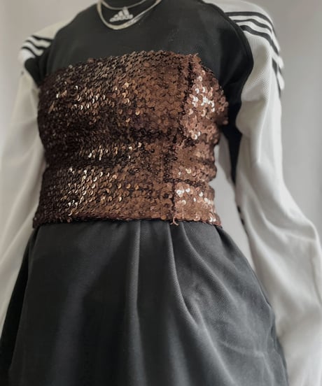 【USED】 Spangle Top Brown / 230401-035