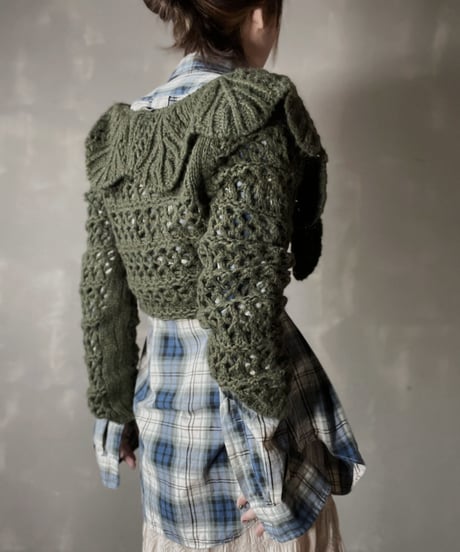 【USED】　Crochet Knit Top/ 220220-016