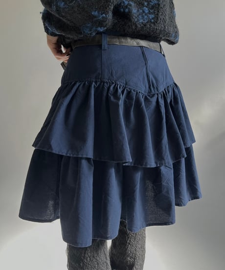 【USED】 Made in USA Tiered Mini Skirt /250111-021
