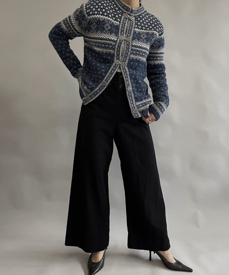 【USED】 100% Wool Tylorian Knit Top /231223-016
