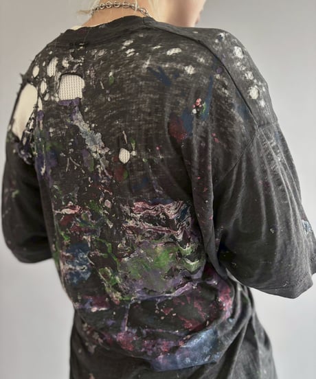 【USED】 Damage Paint T-shirt&Thermal Top /260607-030