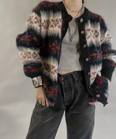 【USED】 Mohair Tirolean Knit Top /240120-005