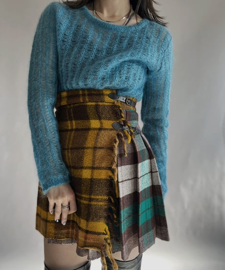 【RE;CIRCLE】 RE Pleats Blanket  Skirt / 230105-019