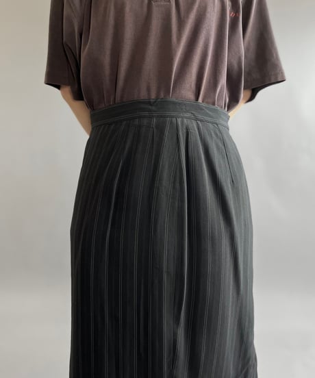 【USED】 Stripe Patterned Mini Skirt /240803-019