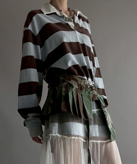 【3月中旬頃発送 / RE;CIRCLE】 RE Military Camouflage Wrap Skirt / 260226-001