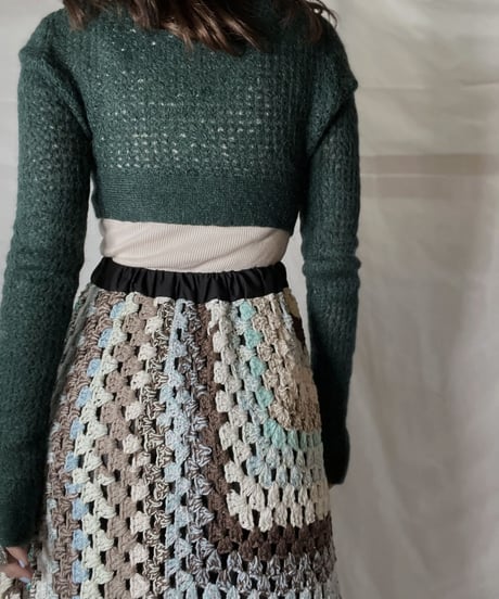 【USED】  Crochet Knit L/S Top ①/211014-033
