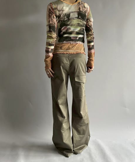 【USED】  Cop.Copine Belt Design Flare Pants / 251014-037