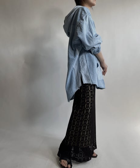 【RE;CIRCLE】 RE Denim Shirt Mexican Hoodie / 220423-020