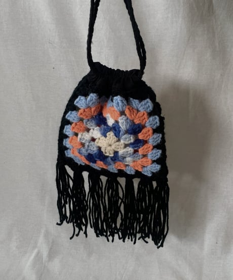 【RE;CIRCLE】 Granny Knit Pouch② /210404-005