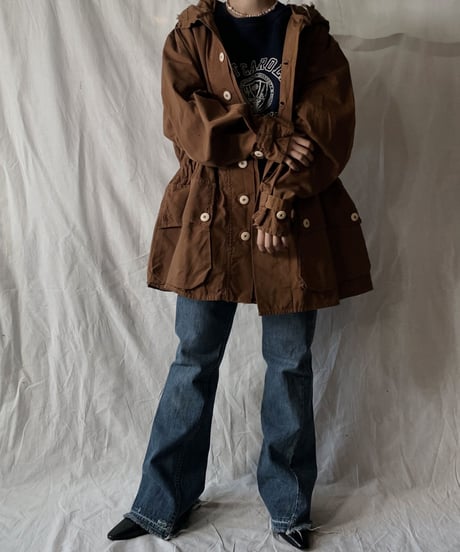 【USED】 Dyed Brown Swedish Snow Hoodie /210310-014