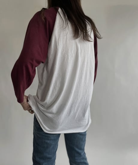 【USED】  Soffe Shirts Raglan T-shirt Wine Red / 220618-006