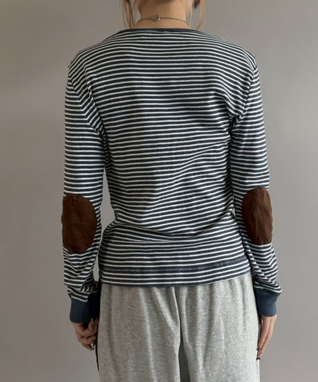 【USED】 Laure Ralph Lauren L/S Border Top / 260104-009