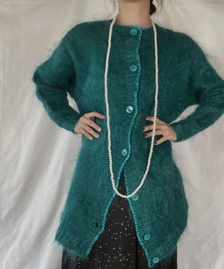 【USED】    Mohair Knit Cardigan/211216-020