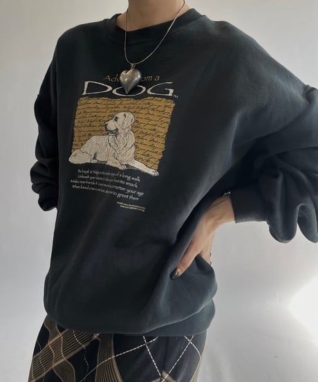 【USED】 JERSEES 90's Dog Sweat Top /241019-024