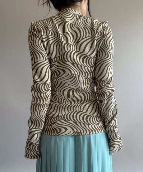 【USED】 ECKHAUS LATTEA Zebra Pattern Top/ 260404-016