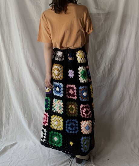 【RE;CIRCLE】 RE Granny Knit Long Skirt②/210421-014