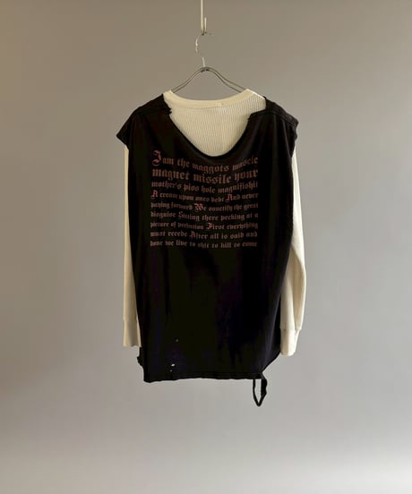 【USED】 Damage Cut-off T-shirt&Thermal Top /260607-029