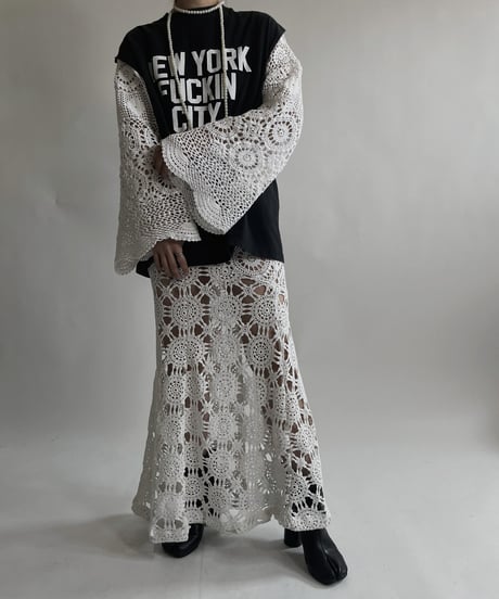 【RE;CIRCLE】 RE Crochet Lace Mermaid Skirt / 220427-010