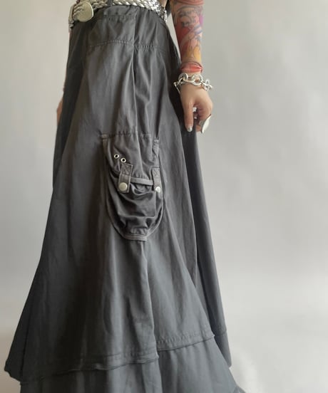 【USED】 Cargo Pocket Long Skirt/ 240914-015