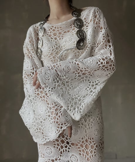 【RE;CIRCLE】 RE Crochet L/S Top⑩/20220317-019