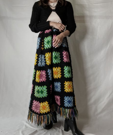 【RE;CIRCLE】 RE Granny Knit Long Skirt⑤/211014-025
