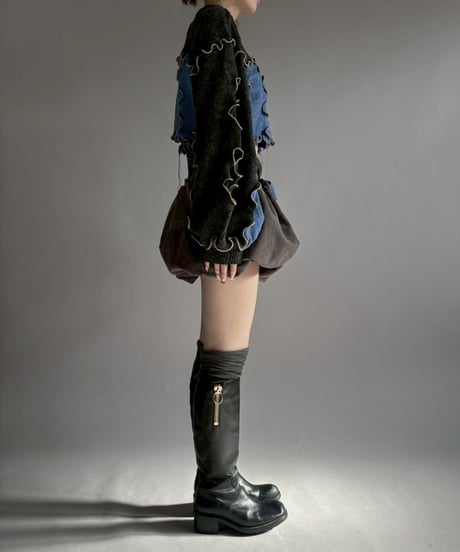 【RE;CIRCLE】 RE Mellow Knit Top + Tie / 260122-001