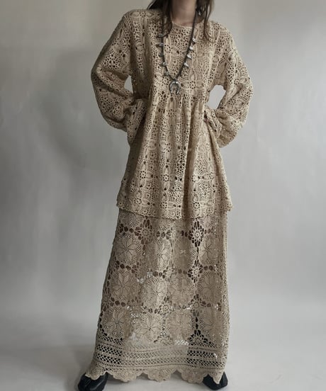 【RE;CIRCLE】 RE Crochet Lace One-piece / 220623-005