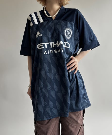 【USED】 adidas 20~21's New York City FC Soccer Shirt  / 250607-002