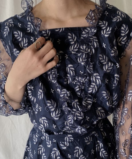 【USED】  Plant Patterned Lace EURO Dress/210407-021
