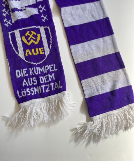 【USED】 Knit Soccer Muffler Purple × White / 230206-025