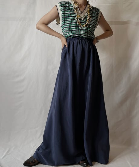 【USED】 Poly Long Skirt②/20210819-017