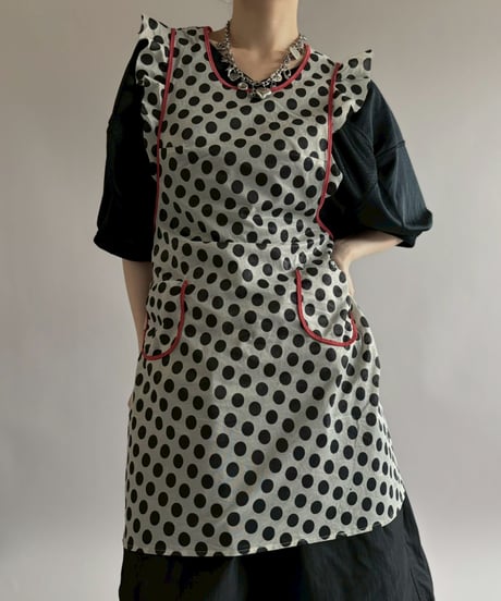【USED】 Dot Pattern Euro Apron / 260321-001