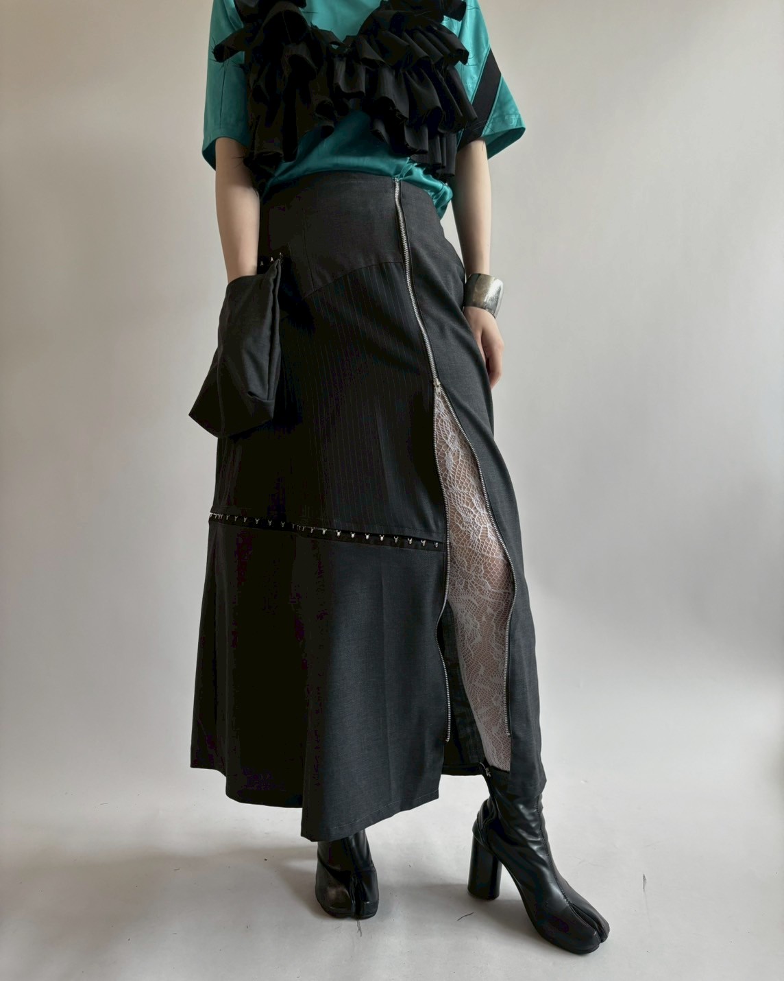 RE;CIRCLE】 RE Suit Asymmetry Long Skirt/ 25071