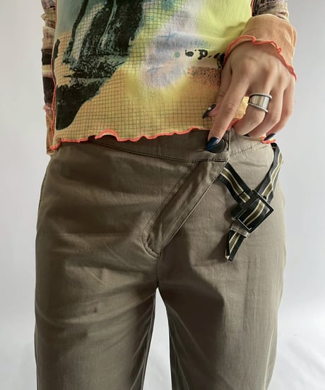 【USED】  Cop.Copine Belt Design Flare Pants / 251014-037
